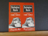 Burlington Route System Public Timetable 1961 November-1962 January