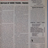 Trains Magazine 1986 December Fogg's 400 Rail commuting in Canada Montreal Snow