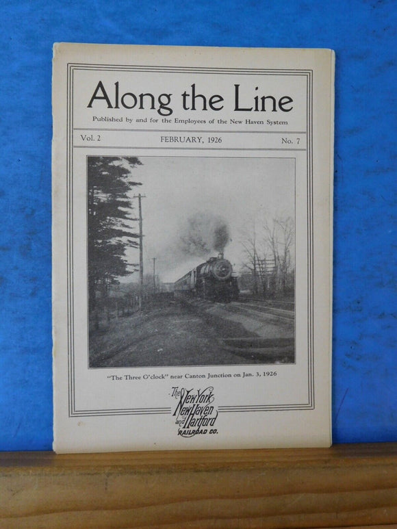 Along the Line 1926 February New York New Haven & Hartford Employee Magazine