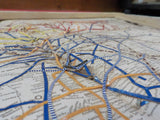 Map Railroads in the United States Eastern & Central   FOLDED