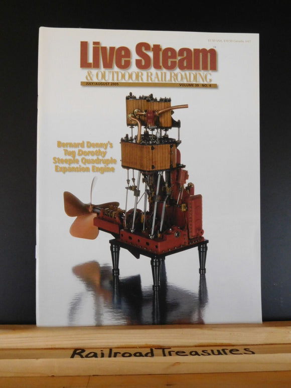 Live Steam Magazine 2005 July August  & Outdoor Railroading  Retube Mikado Boile