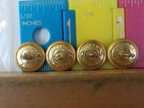 Button Frisco Waterbury Small lot of 4 small Gold in color