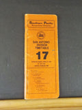 Southern Pacific Transportation Co Employee Timetable San Antonia Div #17 1985