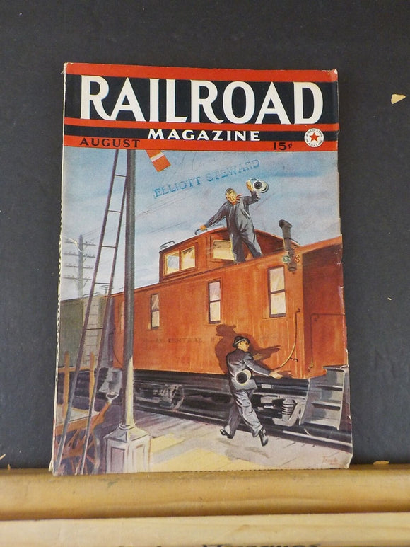 Railroad Magazine 1938 August  Camp Dix RR IC Eddy clocks        COVER loose