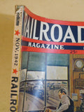 Railroad Magazine 1942 Nov CA lines Cap Stack Frt Cars Covers Loose