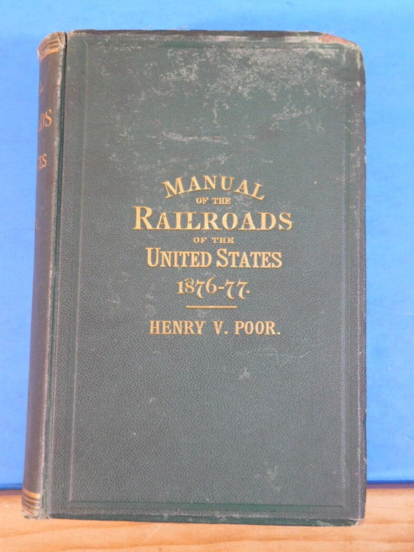 Poor's Manual of Railroads 1876-77  History rolling stock more
