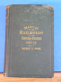 Poor's Manual of Railroads 1876-77  History rolling stock more