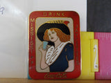 Jaycees Mississippi Drink Coca-Cola Red haired lady blue dress glass     PIN