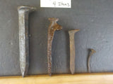 Railroad Spike Lot 3-Spikes + 1 Date Nail 32 Used