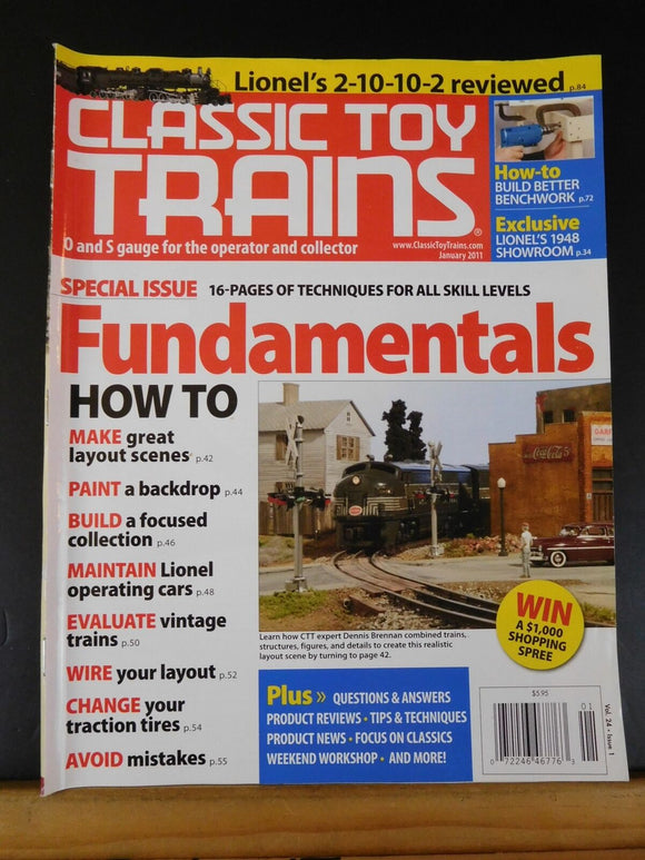 Classic Toy Trains 2011 January Fundamentals Layout scenes backdrop Maintain Lio