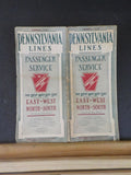 Pennsylvania Lines Passenger Service Timetable 1916 Summer  MAPS Damage pg4-9 mi