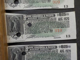 Butte Anaconda & Pacific 1921 $25 bond redemption    LOT OF 7