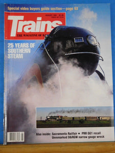 Trains Magazine 1991 August 25 yrs of Southern Steam PRR GG1 recall