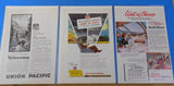 Ads Union Pacific Railroad Lot #15 Advertisements from various magazines (10)