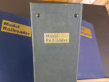 Model Railroader Magazine Binders 5 approx 5 inch binders with rods Blue USED