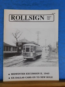 Rollsign Magazine of New England Transit News 1990 March April