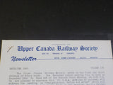 Upper Canada Railway Society Newsletter #179 December 1960 TTC subway constructi