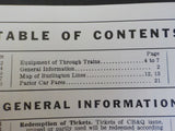 Burlington Route System Public Timetable 1965 November-1966 April