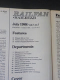 Railfan & Railroad Magazine 1988 July Amtrak Keystone service San Diegan CSX WV