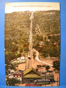 Postcard Cable Incline Lookout Mountain TN Printed in Germany. Postmarked