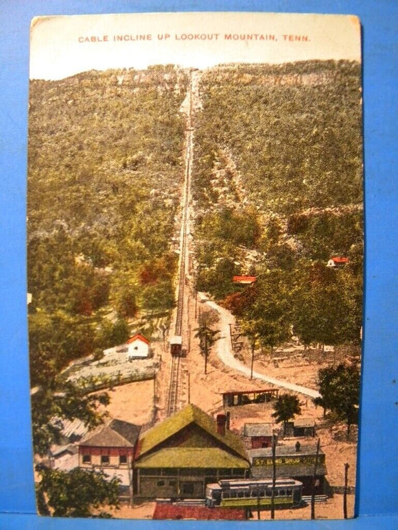 Postcard Cable Incline Lookout Mountain TN Printed in Germany. Postmarked