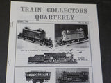 Train Collectors Quarterly Vol 10 #1 1964 January 9th Anniversary Issue