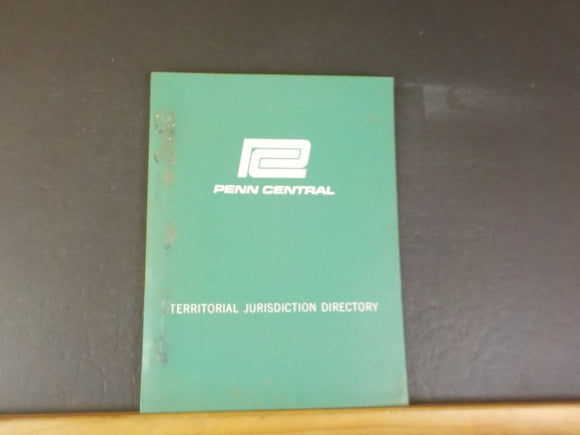 Penn Central Territorial Jurisdiction Directory Folder GREEN FOLDER ONLY No cont
