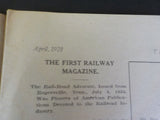 Railroad Employee, the 1928 April V38 #1 Of historic interest RR YMCA NYC buildi