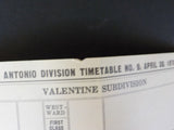 Southern Pacific Transportation Co Employee Timetable San Antonia Div #9 1978
