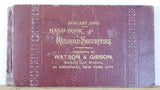 Hand Book of Railroad Securities Presented by Watson & Gibson 1892 Jan. HC
