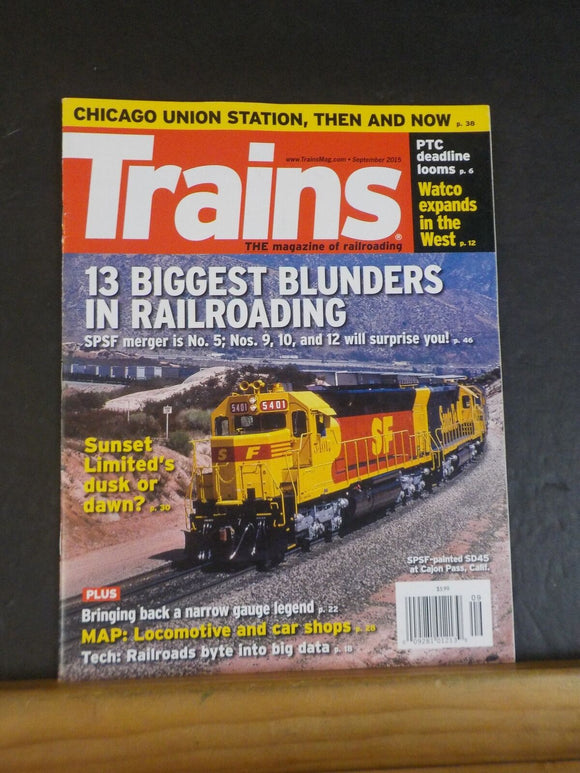 Trains Magazine 2015 September 13 Biggest Blunders in Railroadings