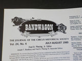 Bandwagon 1980 July August Circus Magazine Cole Bros oaded falt cars  1949