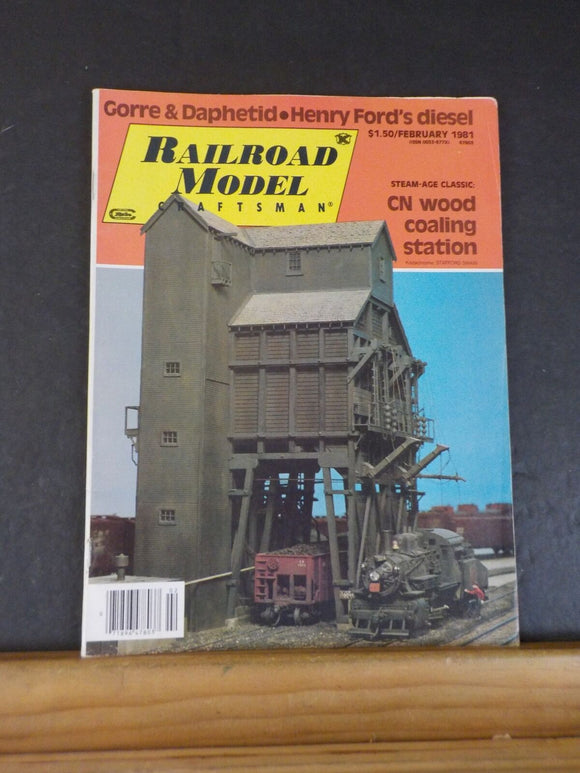Railroad Model Craftsman Magazine 1981 February RMC CN wood coaling station Henr