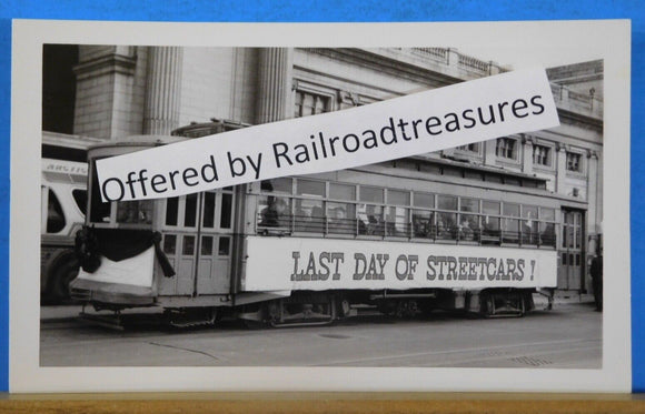 Photo Capital Transit Trolley Union Station Washington D.C. Last Day of Streetca
