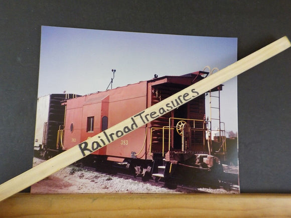 Photo Kansas City Southern Caboose #383 Shreveport 1971   8X10 Color