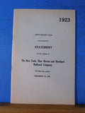 New York New Haven and Hartford Railroad Company Annual Report 1923