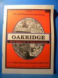 Oakridge O 1/4 Scale Buyers Guide For the Model Railroader 12th Ed Catalog