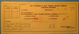Check Pittsburgh & West Virginia Railway Co Check 1958 Oct 23 Lehigh Valley