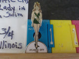 Jaycees New Jersey Atlantic City ’78 Ms. Illinois in Green Swimsuit  PIN