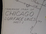 Map Trackage Map of Chicago Surface Line Sheet 1 & 2 Date Unkown