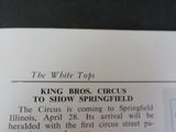 White Tops Circus Magazine 1955 March April  Sam B Dill Circuses