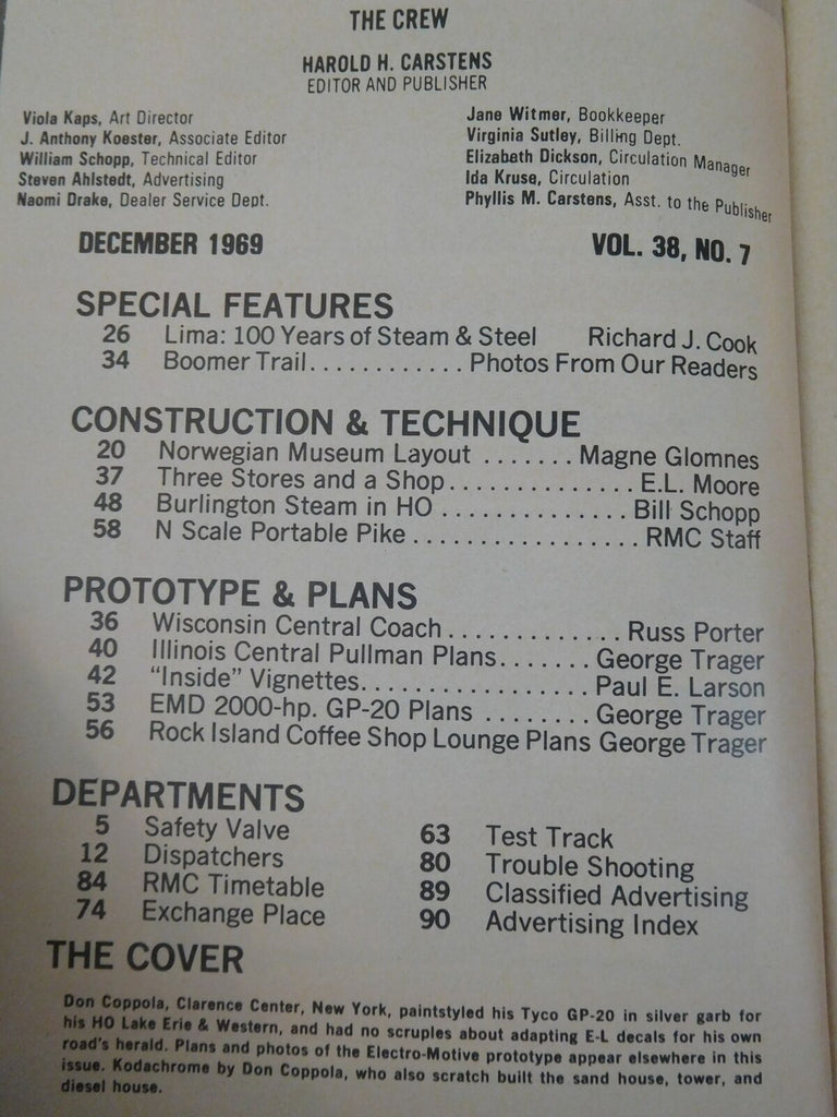 Railroad Model Craftsman Magazine 1969 December RMC 3 stores & a shop ...