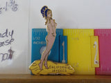Jaycees California Nude Lady on yellow Base Yellow Hat & Dark Hair Female PIN