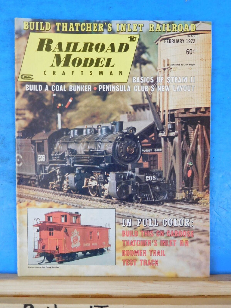 Railroad Model Craftsman Magazine 1972 February Basics of steam II Coa ...