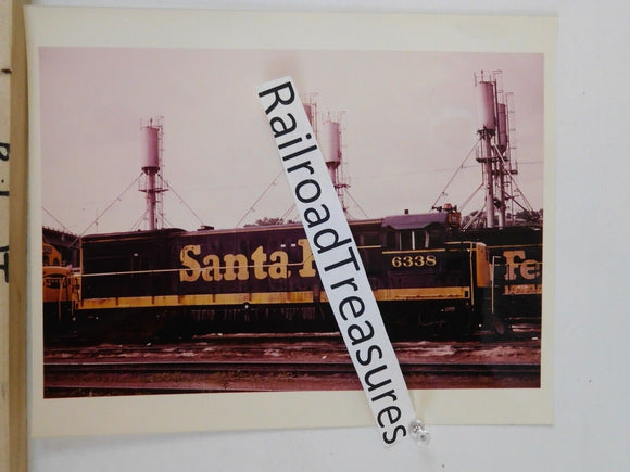 Photo Santa Fe Locomotive #6338 8 X 10 Color Argentine KS 1973