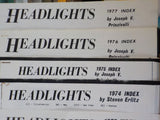 ERA Headlights Indexes Lot of 21 various indexes 1945-1977
