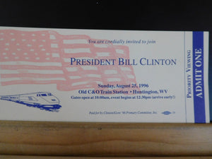 President Bill Clinton Admit one Tickets Lot of 4 1996
