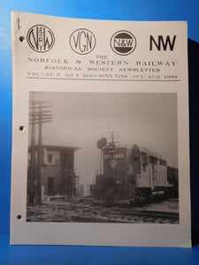 Norfolk and Western Historical Society Newsletter 1989 July August  Stapled