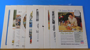 Ads Union Pacific Railroad Lot #28 Advertisements from various magazines (10)
