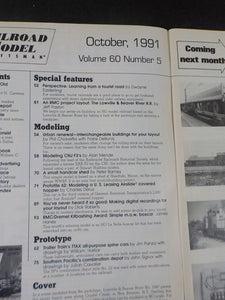 Railroad Model Craftsman Magazine 1991 October TTX spine cars Scenic sound L&BR